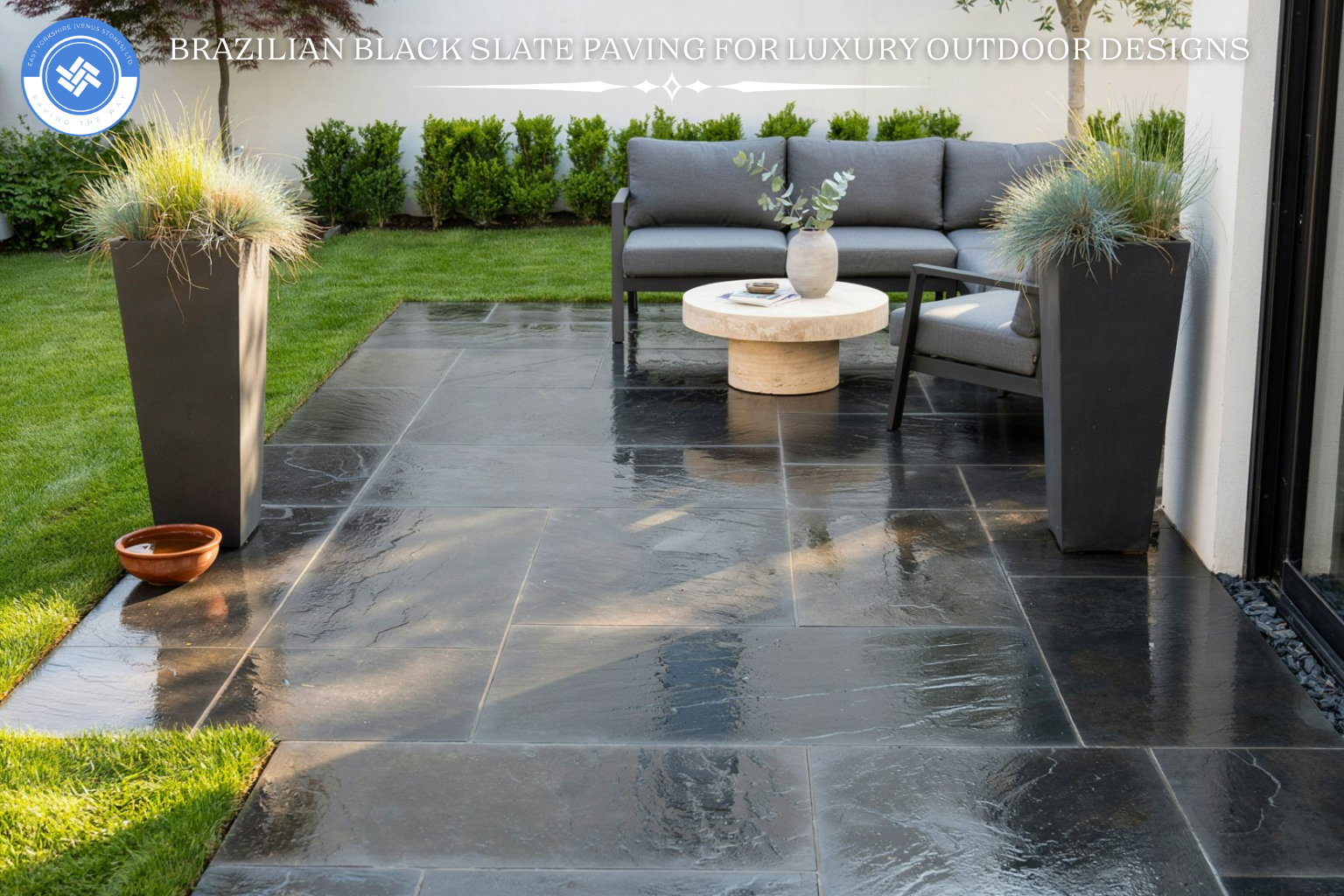 Brazilian Black Slate Paving for Luxury Outdoor Designs