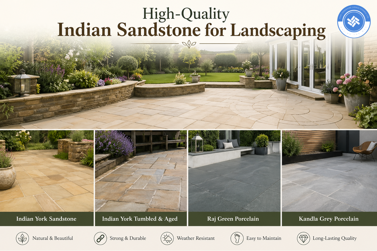 High-Quality Indian Sandstone for Landscaping