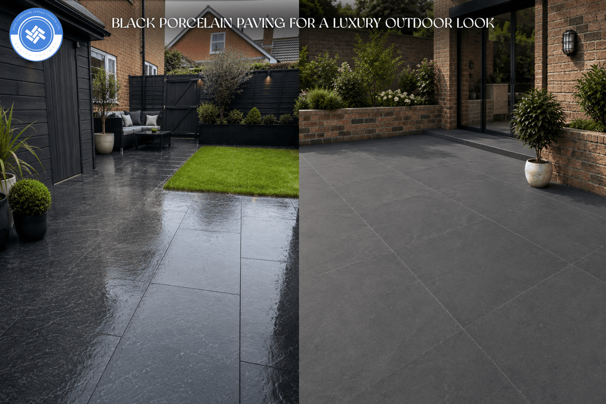 Black Porcelain Paving for a Luxury Outdoor Look