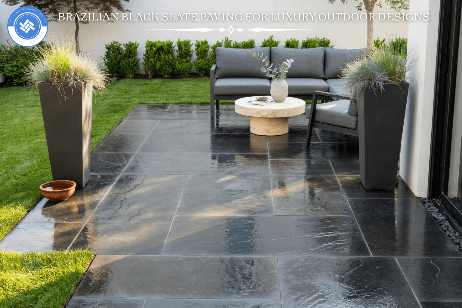 Brazilian Black Slate Paving for Luxury Outdoor Designs