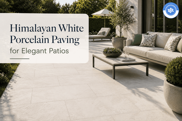 Himalayan White Porcelain Paving for Elegant Patios - East Yorkshire Stone Ltd