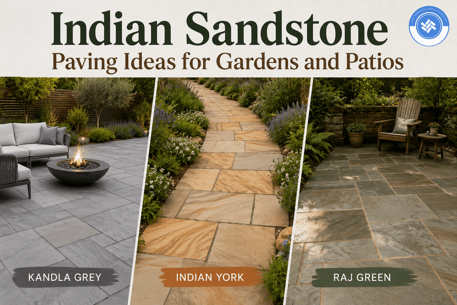 Indian Sandstone Paving Ideas for Gardens and Patios