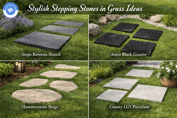 Stylish Stepping Stones in Grass Ideas - East Yorkshire (Venus Stones) Ltd