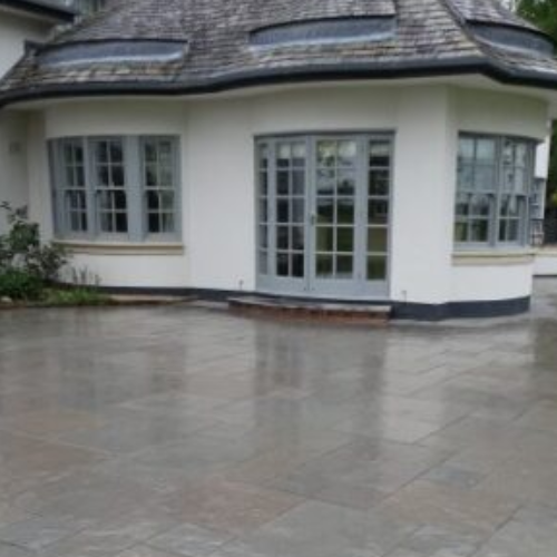 Grey Limestone Tumbled & Brushed
