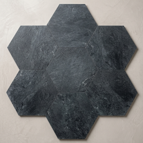Himalayan Black Hexagon Porcelain