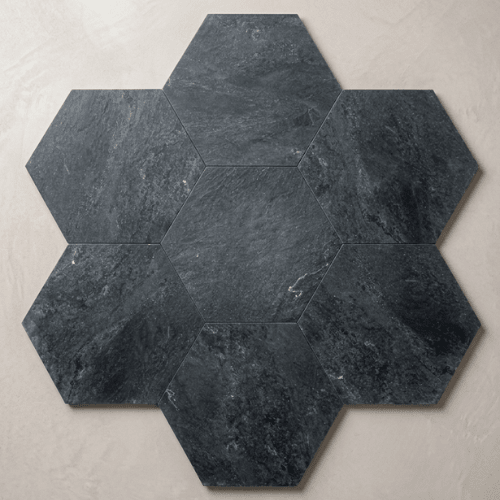 Himalayan Black Hexagon Porcelain - East Yorkshire Stone Ltd