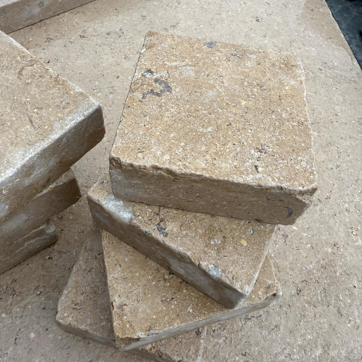 Sinai Beige Limestone Cobbles 200x100 (40mm) - East Yorkshire Stone Ltd