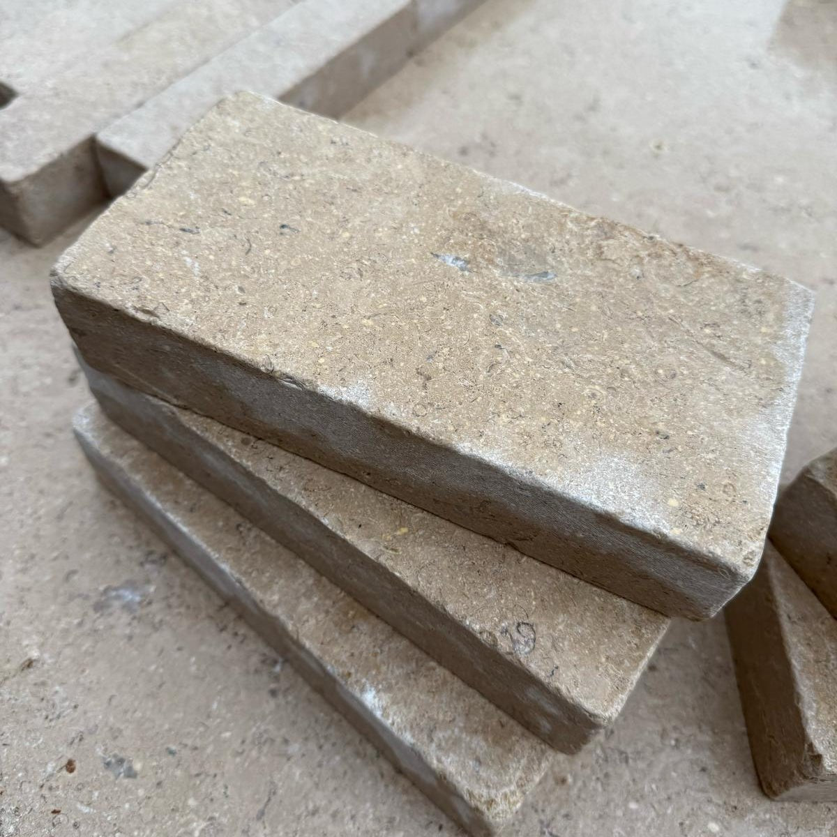 Sinai Beige Limestone Cobbles 200x100 (40mm) - East Yorkshire Stone Ltd
