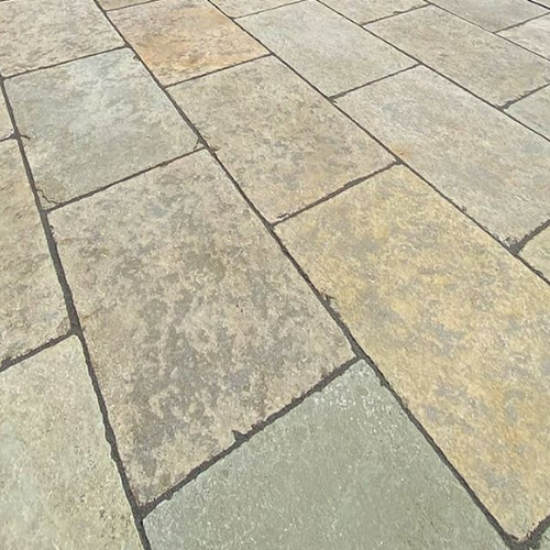 Yellow Limestone Tumbled & Brushed