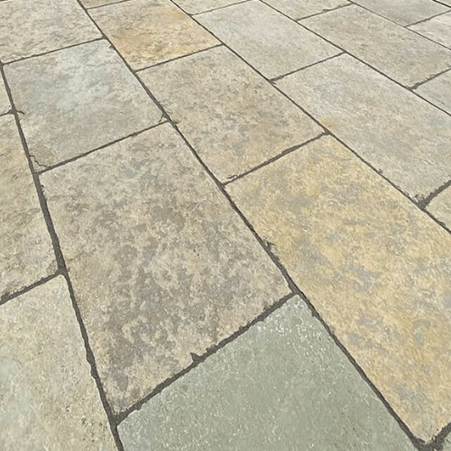 Yellow Limestone Tumbled & Brushed - 600X900 (25mm)